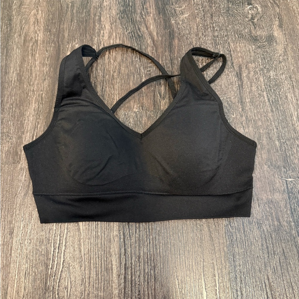 PINK Victoria's Secret Black Sports Bra